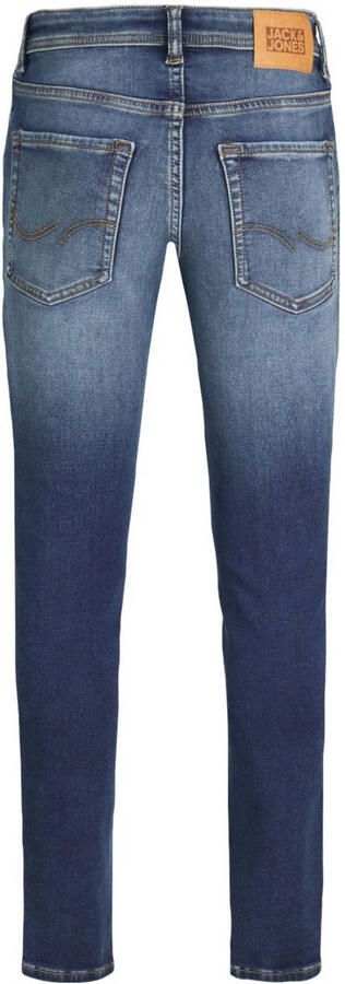 Jack & jones JUNIOR slim fit jeans JJIGLENN JJORIGINAL blue denim 2 Blauw Jongens Stretchdenim 128