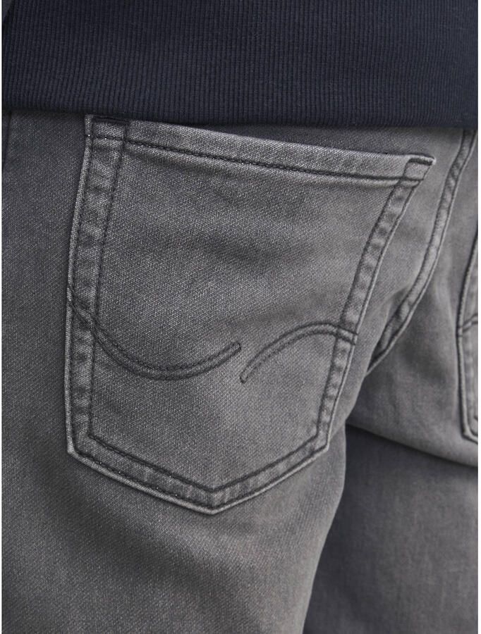 Jack & jones JUNIOR slim fit jeans JJIGLENN JJORIGINAL grey denim Grijs Jongens Stretchdenim 128