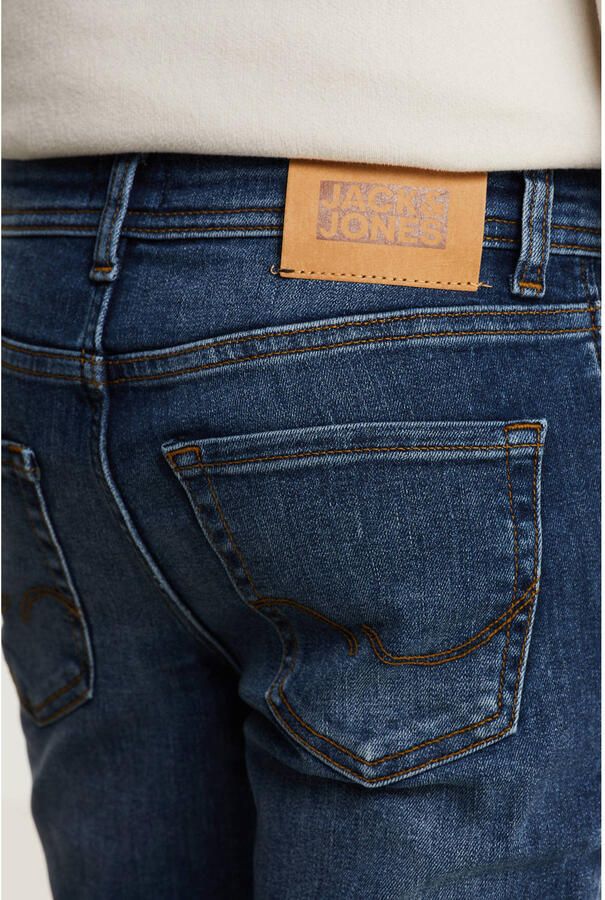 Jack & jones JUNIOR slim fit jeans JJIGLENN stonewashed Blauw Jongens Stretchdenim 140