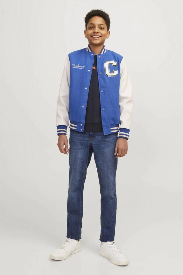 Jack & jones JUNIOR slim fit jeans JJIGLENN stonewashed Blauw Jongens Stretchdenim 134 - Foto 2