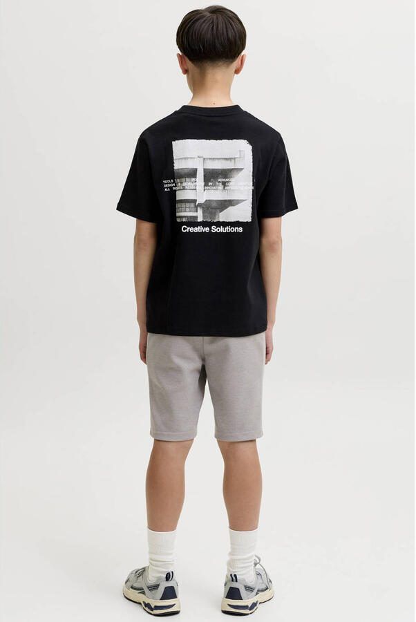 JACK & JONES JUNIOR slim sweatshort Korte broek Grijs Effen - Foto 3