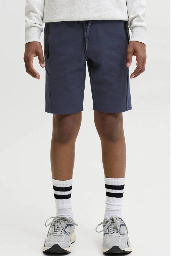 JACK & JONES JUNIOR slim sweatshort Korte broek Blauw Effen