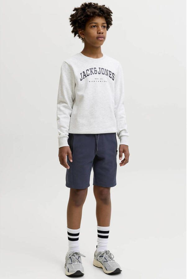 JACK & JONES JUNIOR slim sweatshort Korte broek Blauw Effen - Foto 3