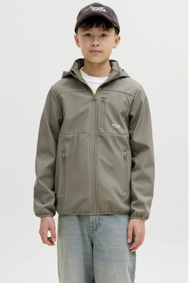 JACK & JONES JUNIOR softshell jas grijsgroen