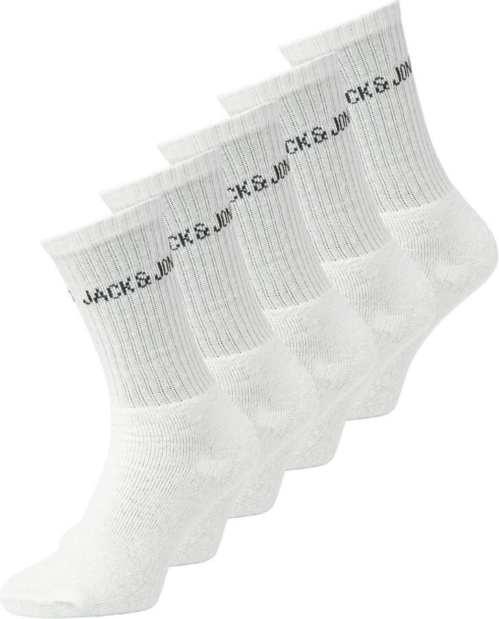 JACK & JONES JUNIOR sokken JACREGEN TENNIS (set van 5) wit