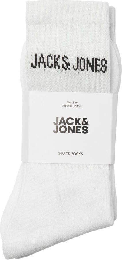 JACK & JONES JUNIOR sokken JACREGEN TENNIS (set van 5) wit - Foto 3