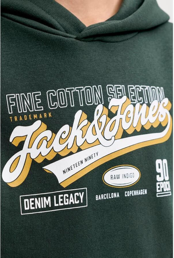 JACK & JONES JUNIOR sweat sweater met logo donkergroen - Foto 2