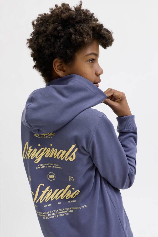 JACK & JONES JUNIOR sweat sweatvest met backprint blauw - Foto 2