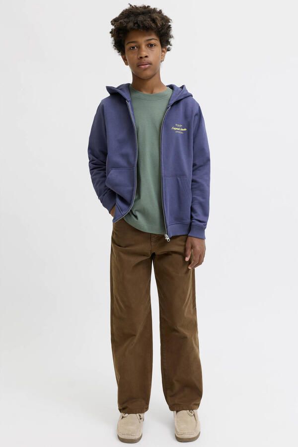 JACK & JONES JUNIOR sweat sweatvest met backprint blauw - Foto 3
