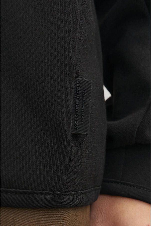 Jack & jones JUNIOR sweater JCOFUSION mosgroen Zwart Effen 176
