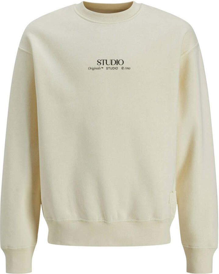 Jack & jones JUNIOR sweater met backprint ecru Backprint 152