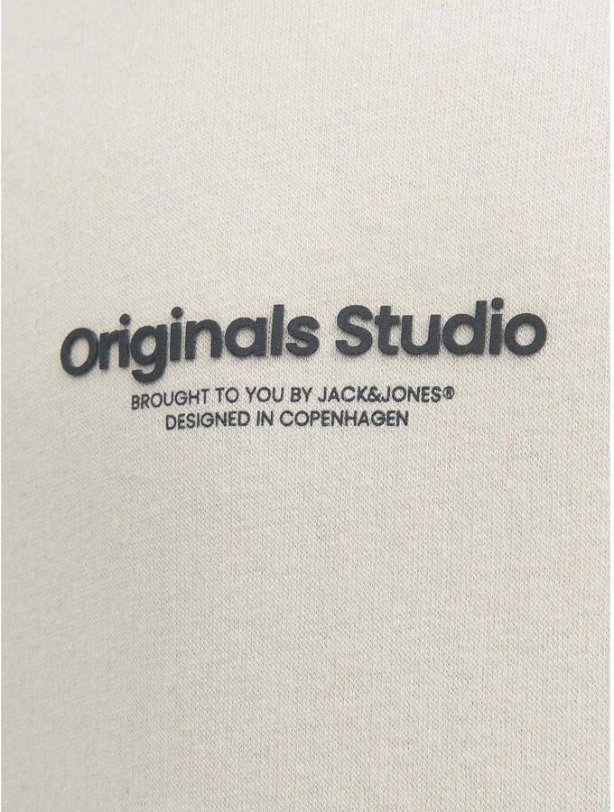 Jack & jones JUNIOR sweater JORVESTERBRO met tekst offwhite Ecru Tekst 176
