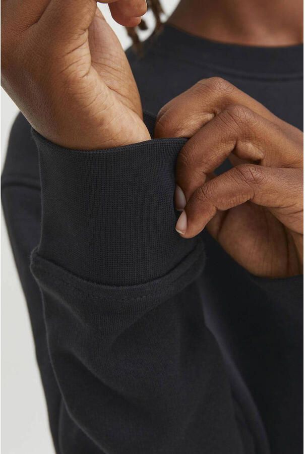Jack & jones JUNIOR sweater JORVESTERBRO met tekst zwart Ecru Tekst 176