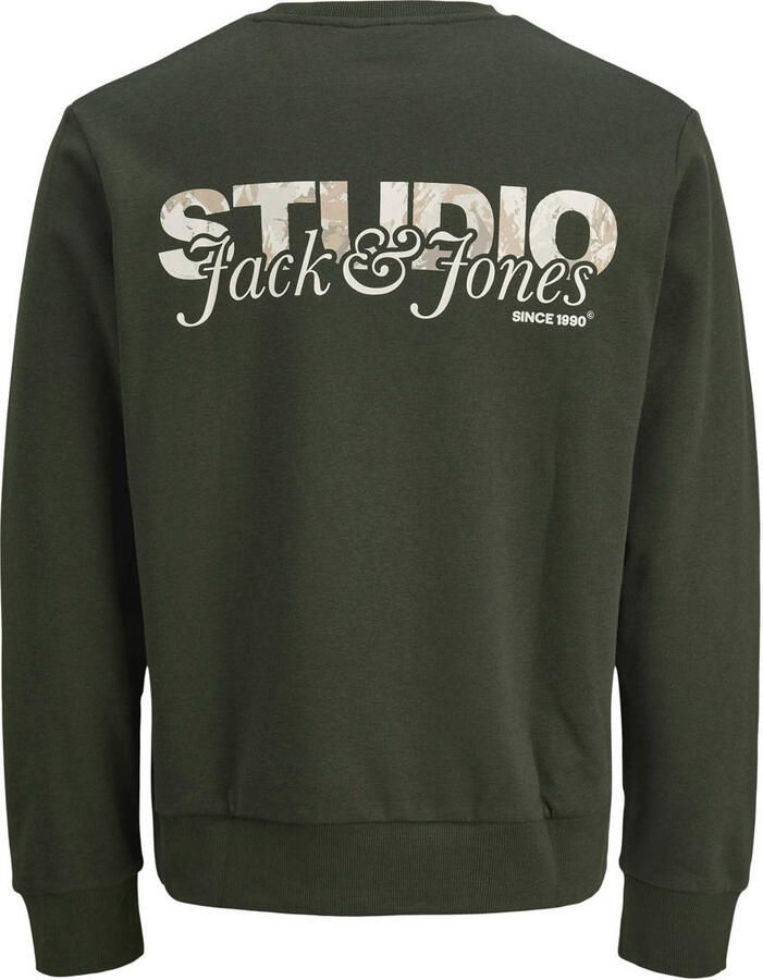 JACK & JONES JUNIOR sweater met backprint donkergroen - Foto 2