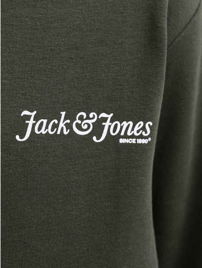 JACK & JONES JUNIOR sweater met backprint donkergroen - Foto 3