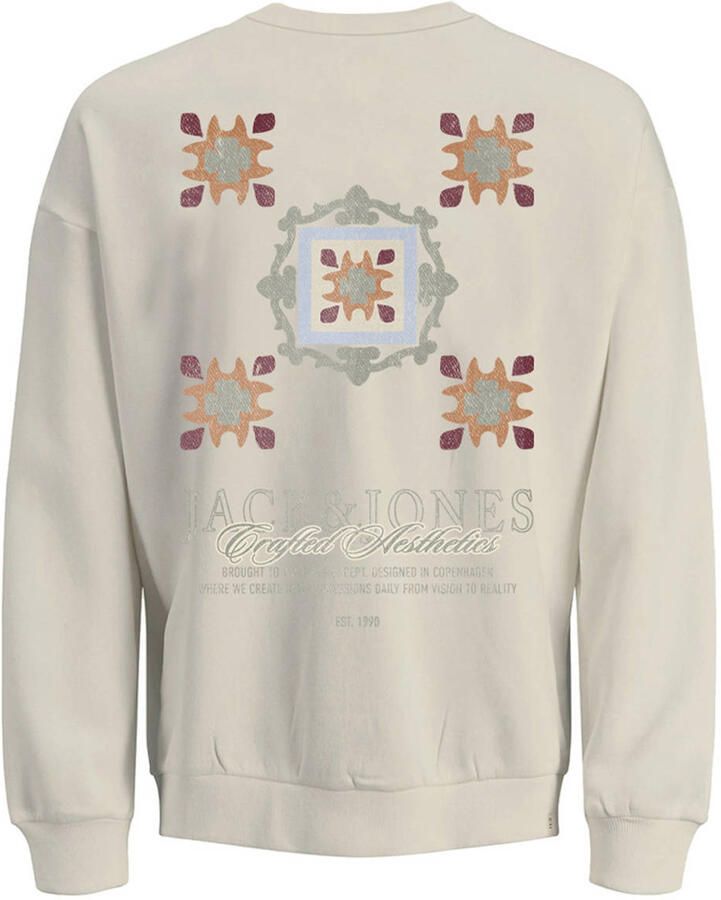 JACK & JONES JUNIOR sweater met backprint ecru