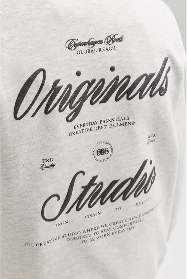 JACK & JONES JUNIOR sweater met backprint grijs - Foto 3