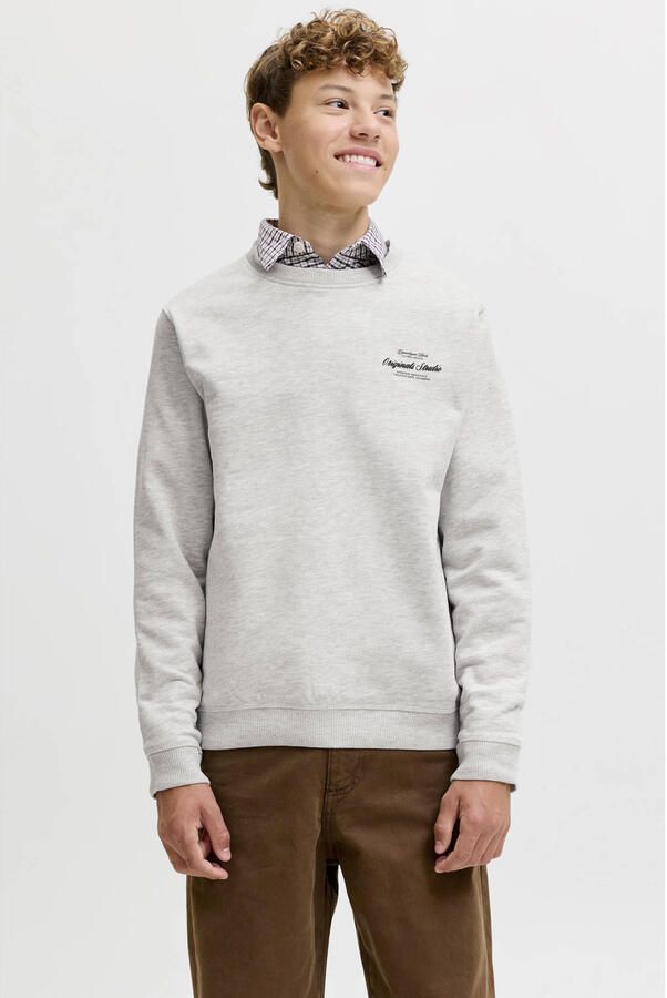 JACK & JONES JUNIOR sweater met backprint grijs - Foto 2