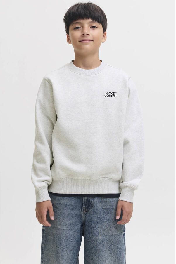 JACK & JONES JUNIOR sweater met borduursels wit
