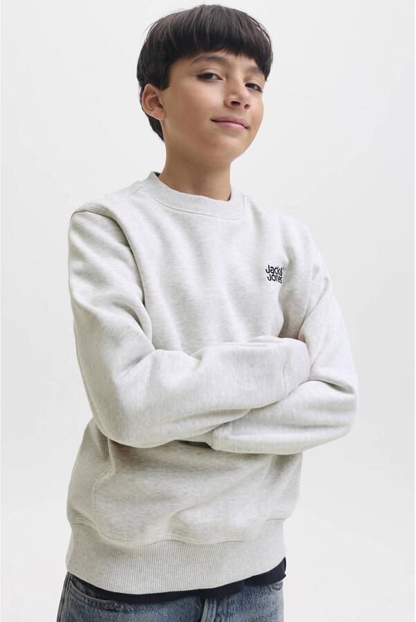 JACK & JONES JUNIOR sweater met borduursels wit - Foto 2