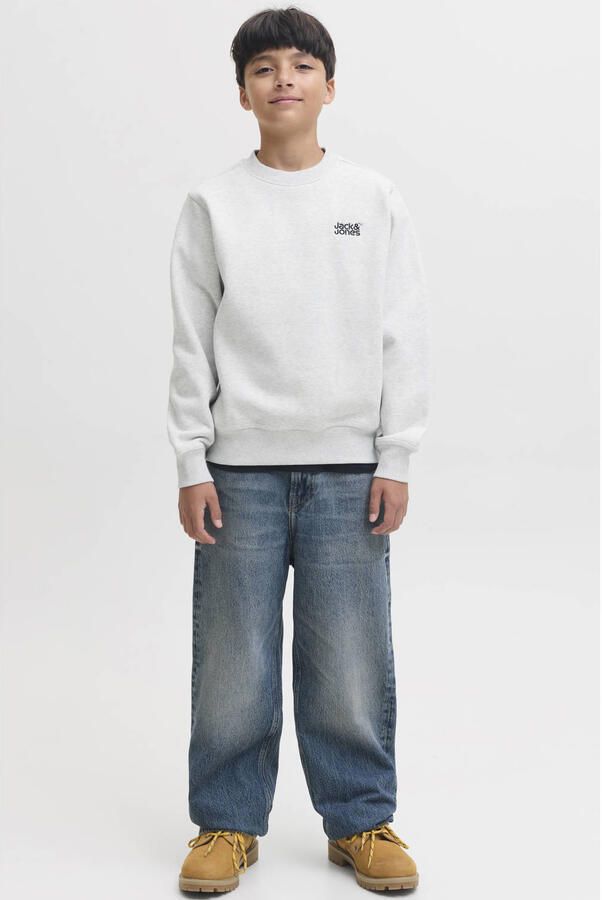 JACK & JONES JUNIOR sweater met borduursels wit - Foto 3