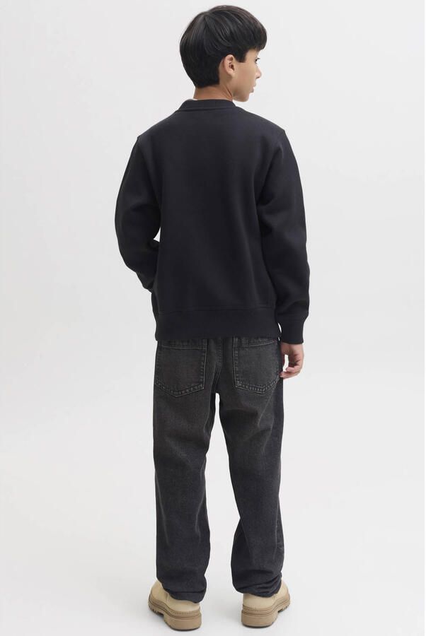 JACK & JONES JUNIOR sweater met borduursels zwart Effen - Foto 3