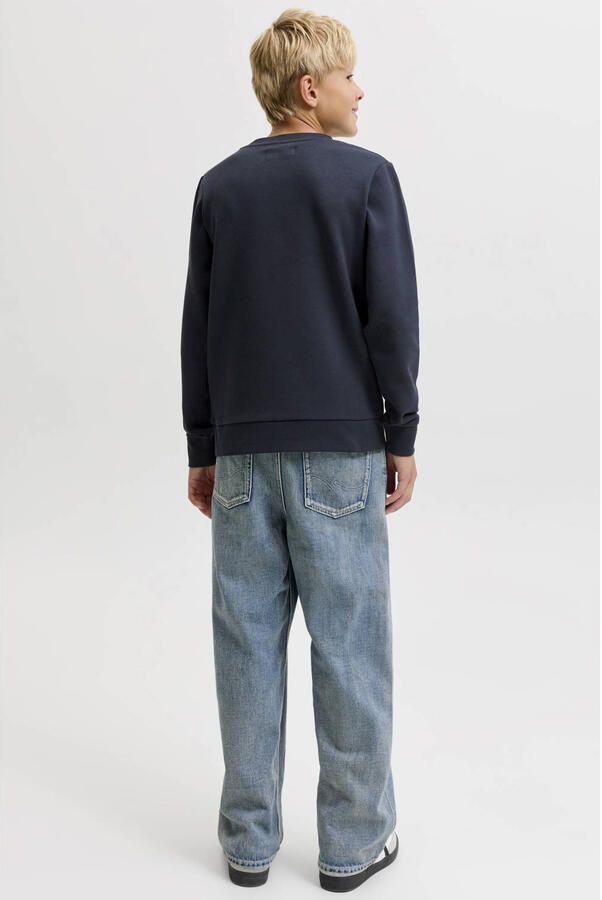 JACK & JONES JUNIOR sweater met logo donkerblauw - Foto 3