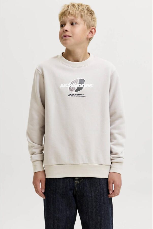 JACK & JONES JUNIOR sweater met logo zand