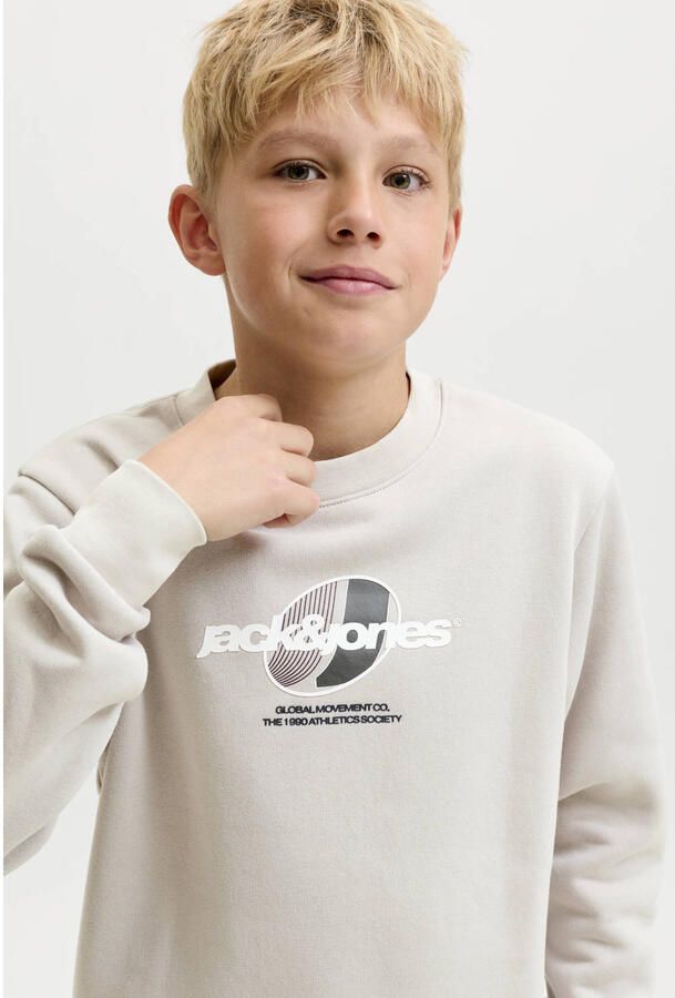 JACK & JONES JUNIOR sweater met logo zand - Foto 2