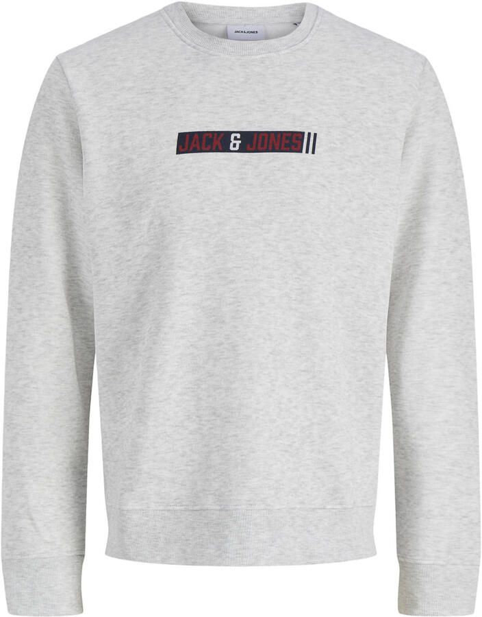 JACK & JONES regular fit gemêleerde sweater wit