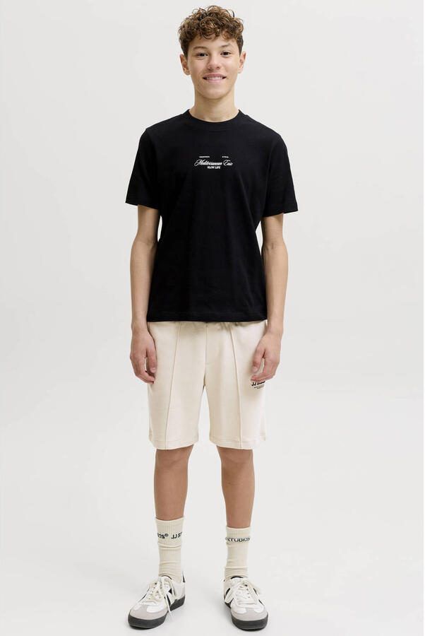 JACK & JONES JUNIOR sweatshort beige Korte broek Logo - Foto 3