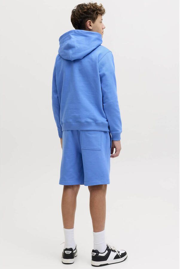 JACK & JONES JUNIOR sweatshort blauw Korte broek Jongens Katoen Tekst - Foto 3