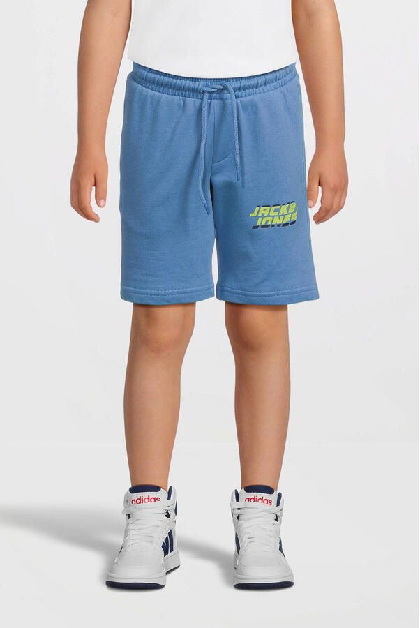 Jack & jones JUNIOR sweatshort JPSTKAPPER met logo lichtblauw Korte broek 176