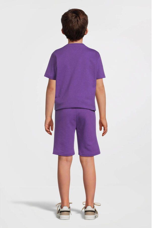 Jack & jones JUNIOR sweatshort JPSTKAPPER met logo paars Korte broek Logo 128 - Foto 4