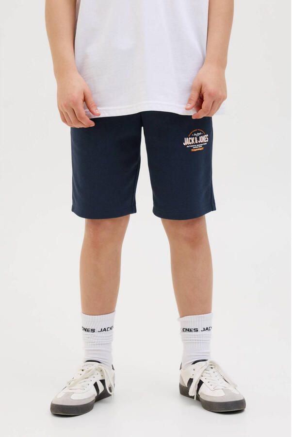 JACK & JONES JUNIOR sweatshort JPSTLOGO met logo marine