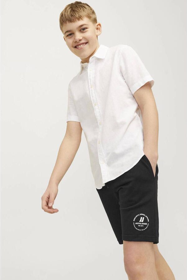 Jack & jones JUNIOR sweatshort JPSTSWIFT met printopdruk zwart Korte broek 128 - Foto 2
