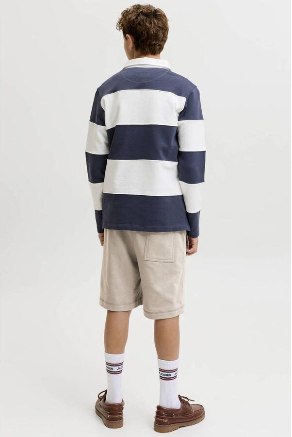 JACK & JONES JUNIOR sweatshort zand Korte broek Beige Jongens Katoen Tekst - Foto 2