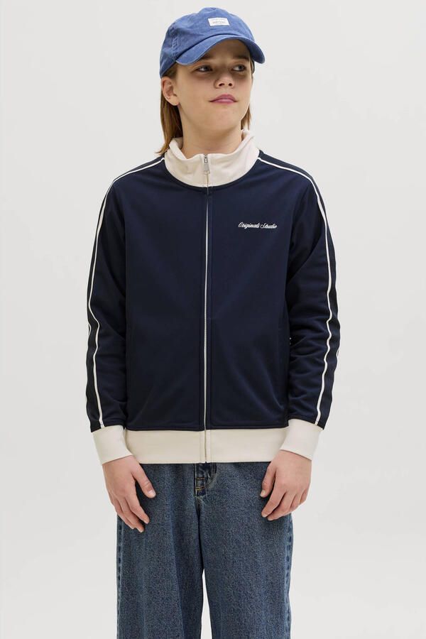 JACK & JONES JUNIOR sweatvest donkerblauw