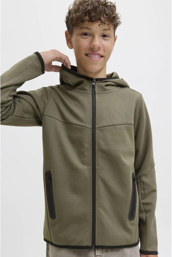 Jack & Jones Junior Capuchonsweatvest JCOFUSION SWEAT ZIP HOOD NOOS JNR