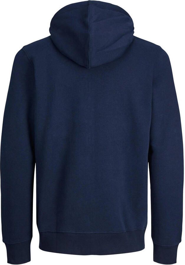 Jack & jones JUNIOR sweatvest JJEBRADLEY donkerblauw Jongens Polyester Capuchon 152 - Foto 3