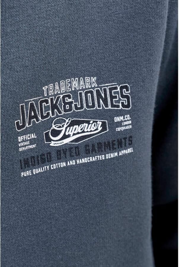 JACK & JONES JUNIOR sweatvest met print grijsblauw - Foto 2