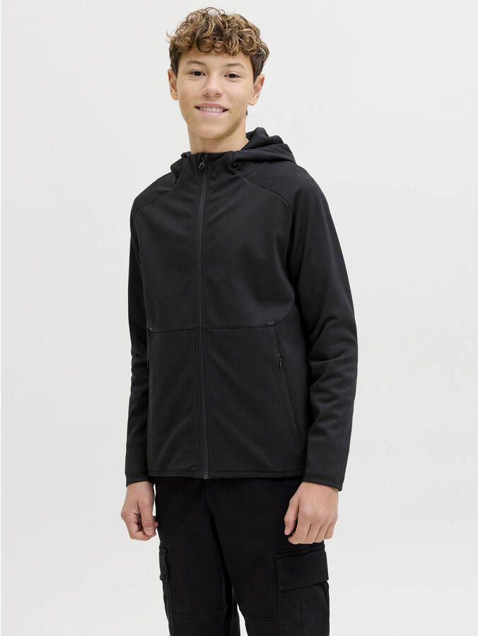 JACK & JONES JUNIOR sweatvest zwart
