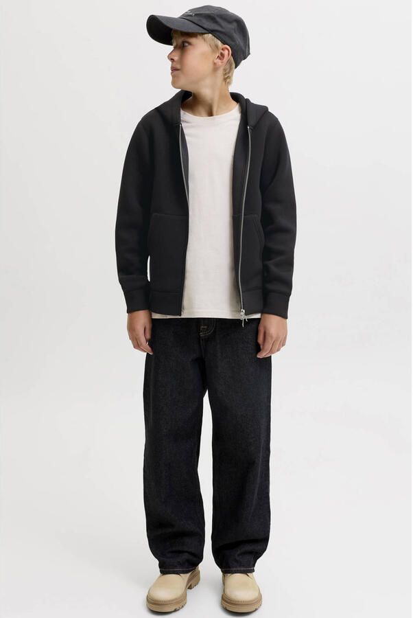 JACK & JONES JUNIOR sweatvest zwart