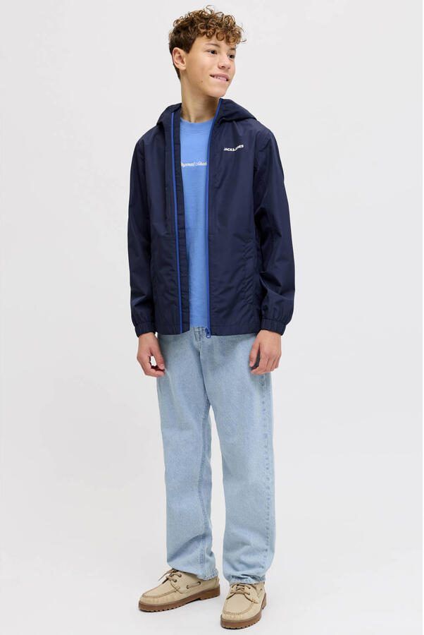 JACK & JONES JUNIOR T-shirt blauw Jongens Katoen Ronde hals Tekst - Foto 3