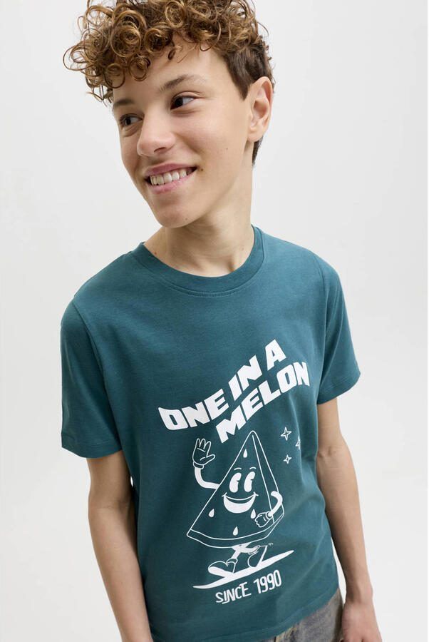 JACK & JONES JUNIOR T-shirt donkergroen