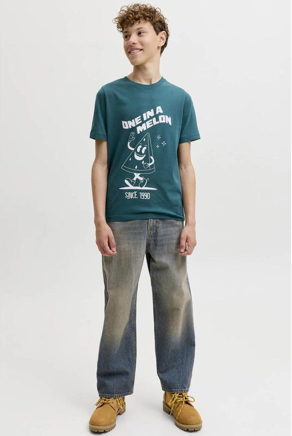 JACK & JONES JUNIOR T-shirt donkergroen - Foto 3