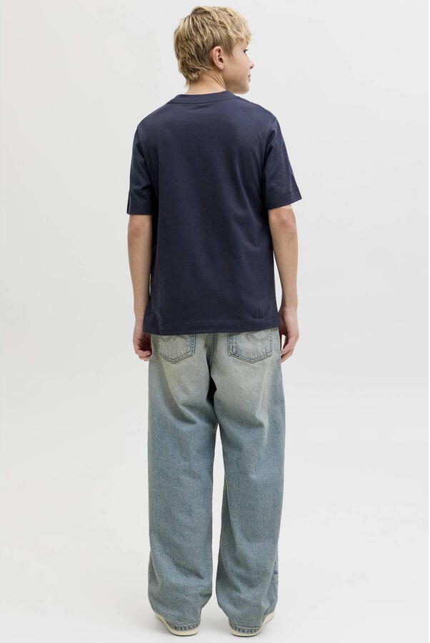 JACK & JONES JUNIOR T-shirt Blauw Jongens Katoen Ronde hals Tekst - Foto 2