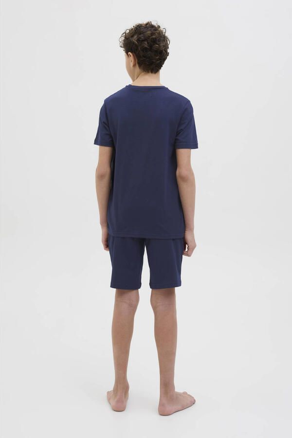 JACK & JONES JUNIOR T-shirt met korte broek donkerblauw - Foto 3