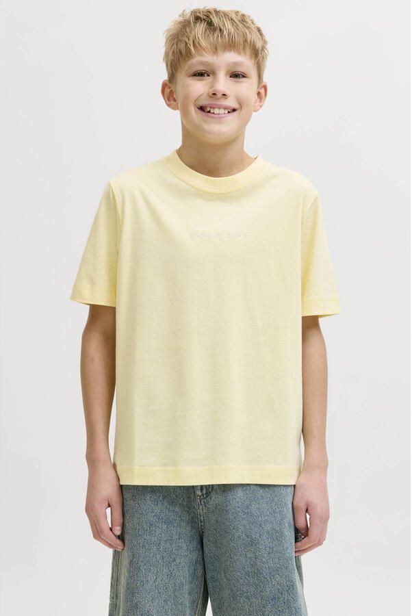JACK & JONES JUNIOR T-shirt lichtgeel