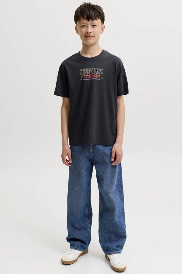 JACK & JONES JUNIOR T-shirt met backprint antraciet - Foto 3